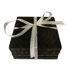 Wooden Coaster Set Handmade In USA Rustic Coaster Jackobean Stain 4 Pieces